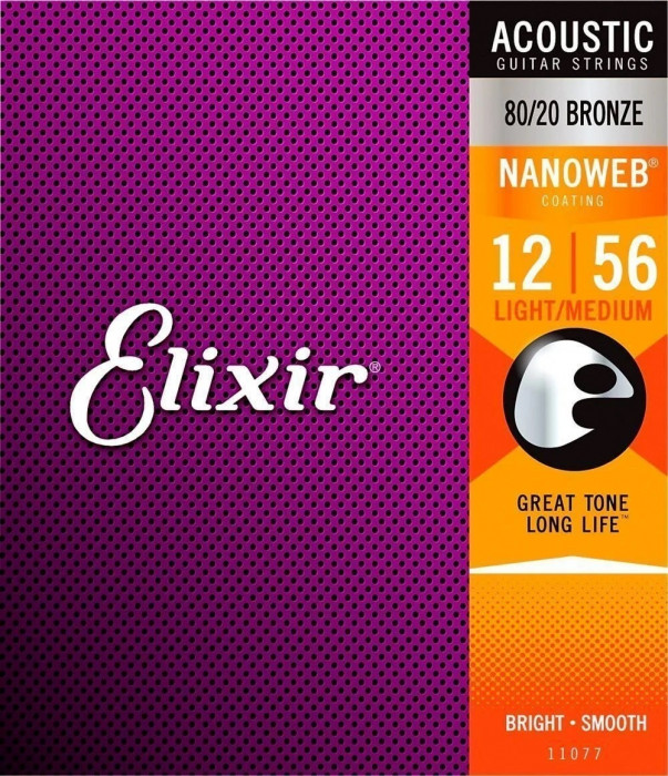 Hlavní obrázek Tvrdost .012 ELIXIR Acoustic Bronze 80/20 Nanoweb 11077 Light-Medium