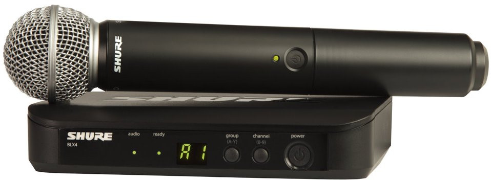 Hlavní obrázek S ručním mikrofonem SHURE BLX24E/SM58 K3E 606 - 630 MHz