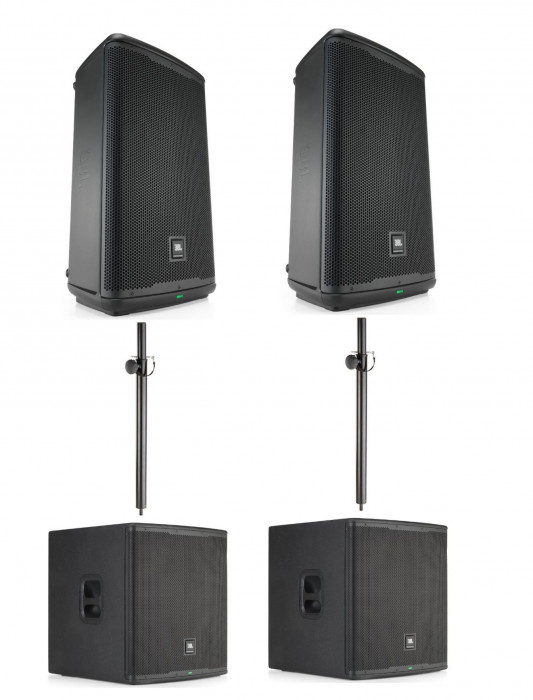 Hlavní obrázek Distanční tyče mezi subwoofer a satelit JBL PA System SET - 2x EON712, 2x EON718S s distančními tyčemi