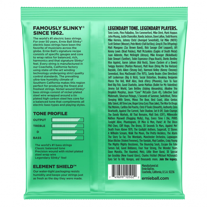 Hlavní obrázek Tvrdost .040 ERNIE BALL 2841 Hyper Slinky Bass Nickel Wound Electric Bass Strings 40 - 100 Gauge