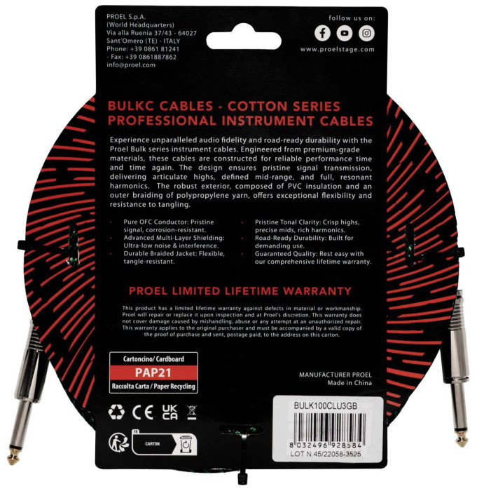 Hlavní obrázek 1-4m PROEL BULK100CLU3GB