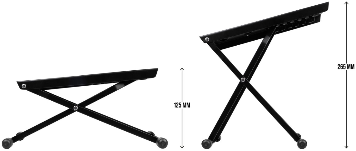 Hlavní obrázek Kytarové podnožky HENRY’S Classic FTR02 - Black