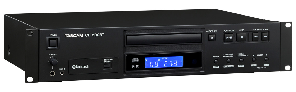 Hlavní obrázek Profesionální CD/DVD/USB/SD/MC přehrávače TASCAM CD-200BT