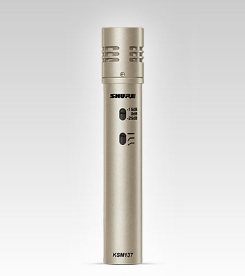 Hlavní obrázek Malomembránové kondenzátorové mikrofony SHURE KSM137/SL