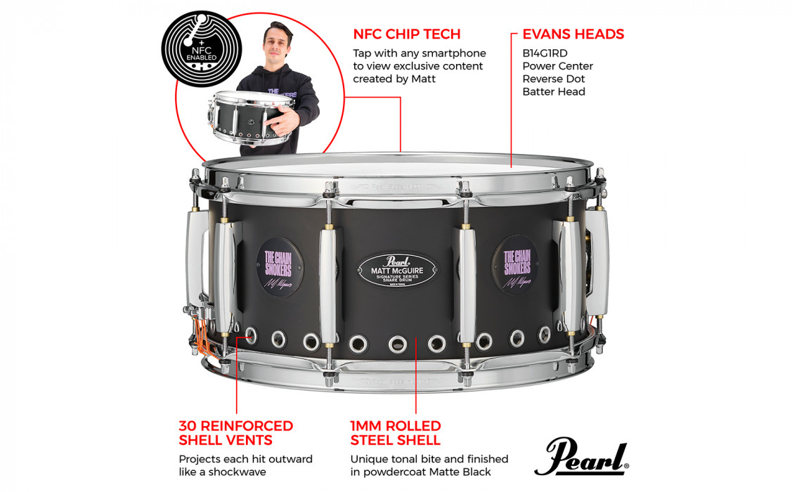 Hlavní obrázek 14" PEARL MM1465S/C Matt McGuire Signature Tour Edition 14”x6,5”