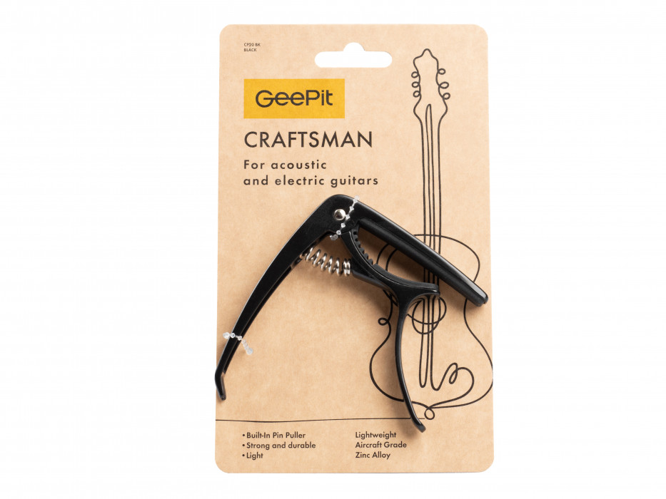Hlavní obrázek Kapodastry pro akustické a elektrické kytary GEEPIT Craftsman Black
