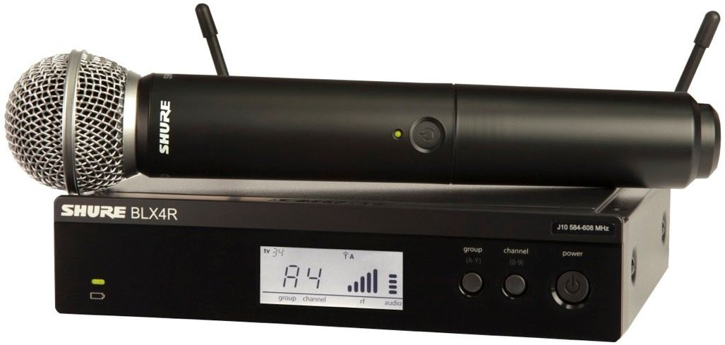 Hlavní obrázek S ručním mikrofonem SHURE BLX24RE/SM58 M17 662 - 682 MHz