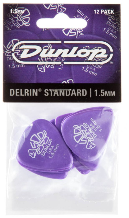 Hlavní obrázek Tvrdost do 2.0 DUNLOP Delrin 500 Pick 1,5mm - 12 ks