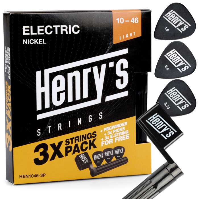 Hlavní obrázek Tvrdost .010 HENRY’S HEN1046-3P Nickel 10 46, 3pack set