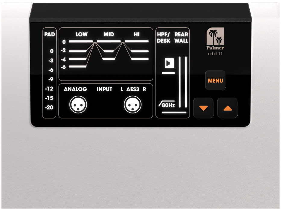 Hlavní obrázek Aktivní monitory s AES / SPDIF / USB digitálním vstupem PALMER ORBIT 11 W