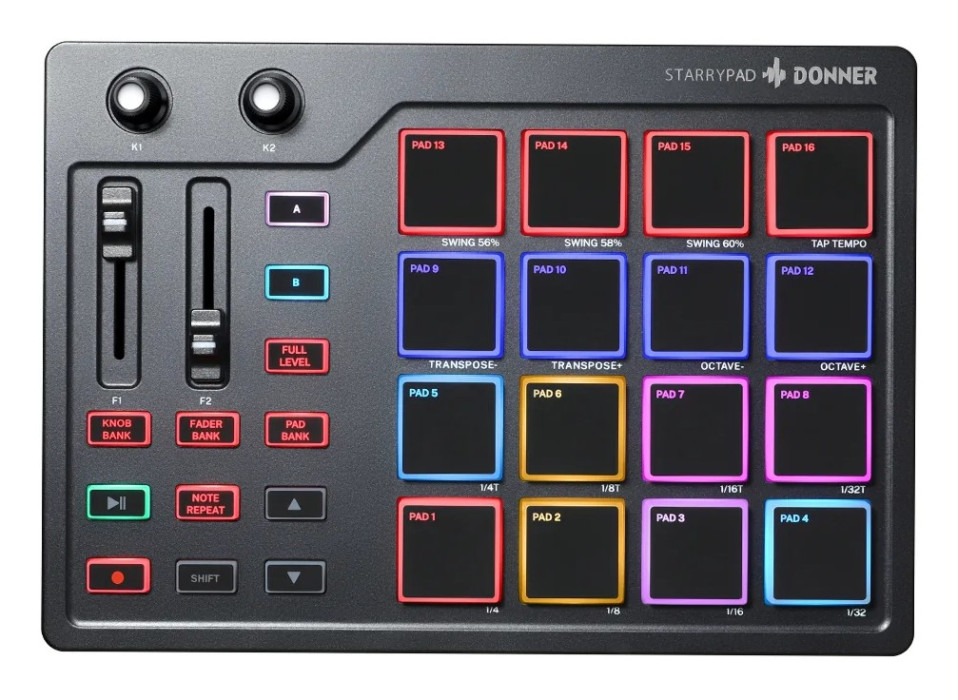 Hlavní obrázek MIDI kontrolery DONNER STARRYPAD