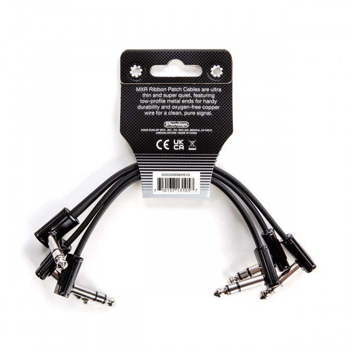 Hlavní obrázek do 1 m DUNLOP MXR TRS RIBBON PATCH CABLE 0,15m - 3 PACK, propojovací kabel