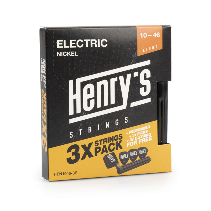 Hlavní obrázek Tvrdost .010 HENRY’S HEN1046-3P Nickel 10 46, 3pack set