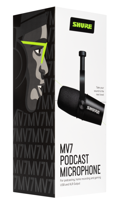 Hlavní obrázek Mikrofony pro rozhlasové vysílání SHURE MV7 K (black)