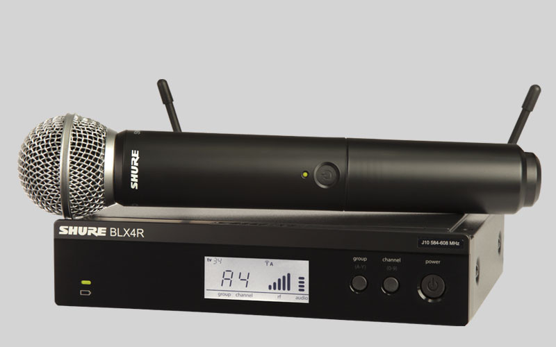 Hlavní obrázek S ručním mikrofonem SHURE BLX24RE/SM58 H8E 518 - 542 MHz