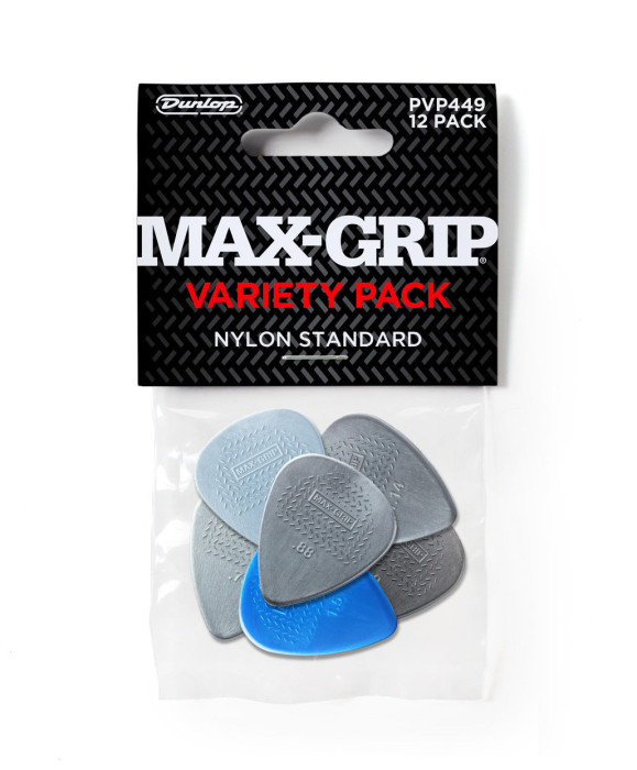 Hlavní obrázek Ostatní DUNLOP PVP449 MAX-GRIP NYLON STANDARD PICK VARIETY PACK - 12 ks