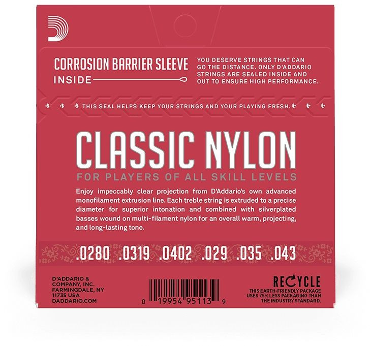Hlavní obrázek Normal tension D'ADDARIO EJ27N Classic Nylon Normal 28-43