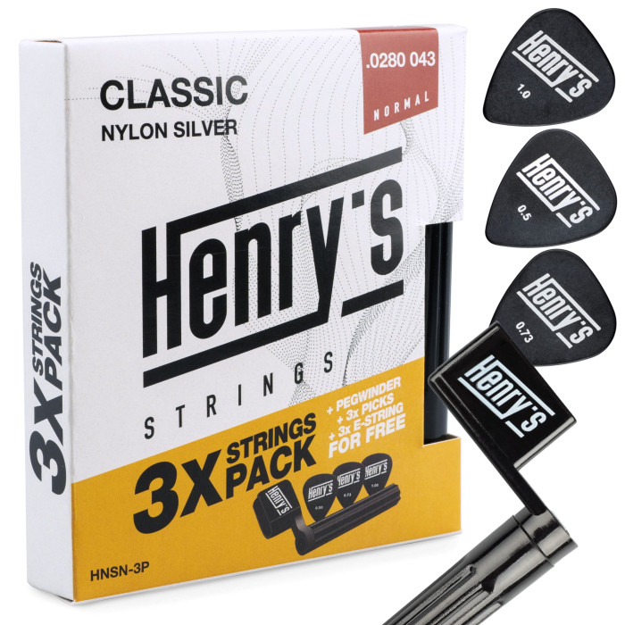 Hlavní obrázek Normal tension HENRY’S HNSN-3P Nylon Silver 0280 043, 3pack set