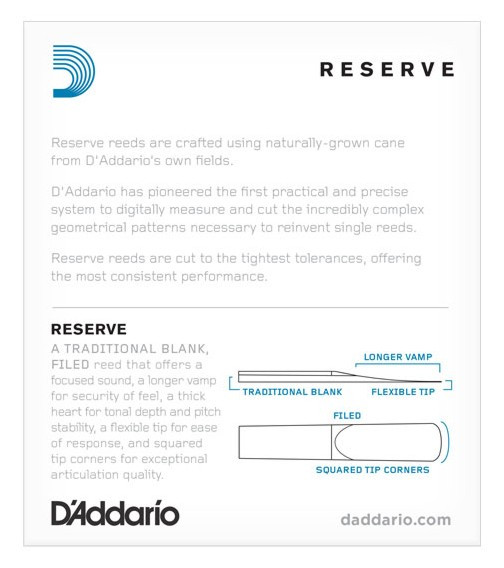 Hlavní obrázek Es klarinet RICO DBR1020 Reserve Eb Clarinet Reed 2.0 - 10 Box