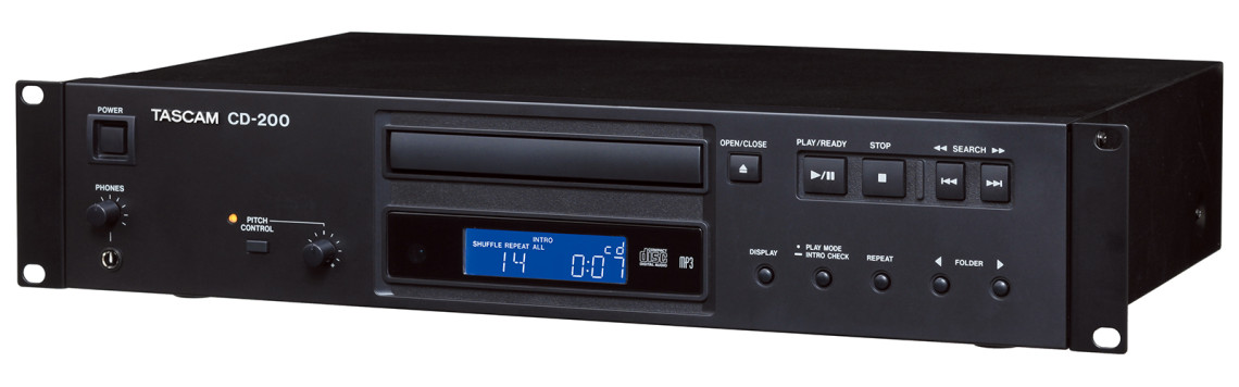 Hlavní obrázek Profesionální CD/DVD/USB/SD/MC přehrávače TASCAM CD200