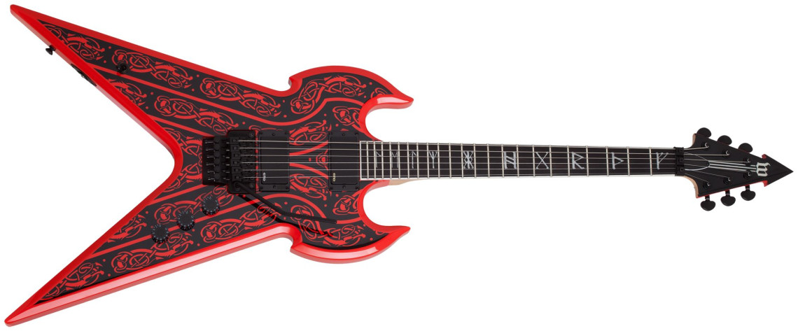 Hlavní obrázek Hard&heavy SCHECTER Wylde Audio Warhammer FR Norse Dragon Pinstripe - Red