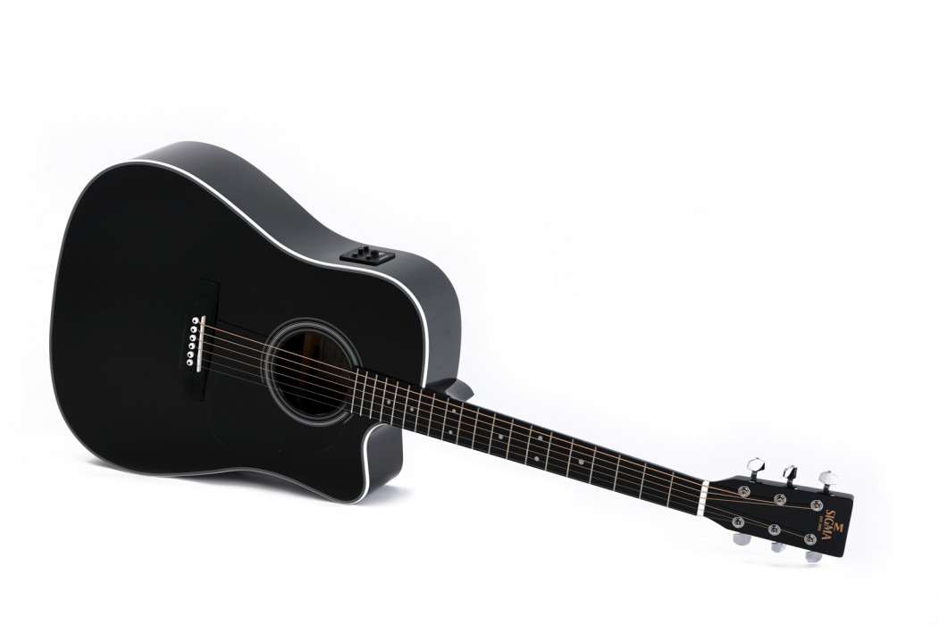 Hlavní obrázek Dreadnought SIGMA GUITARS DMC-1E-BK - Black High Gloss