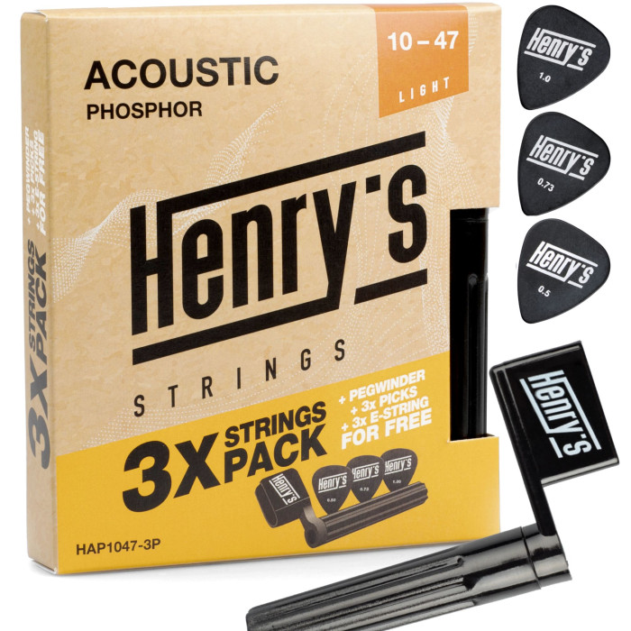 Hlavní obrázek Tvrdost .010 HENRY’S HAP1047-3P Phosphor 10 47, 3pack set