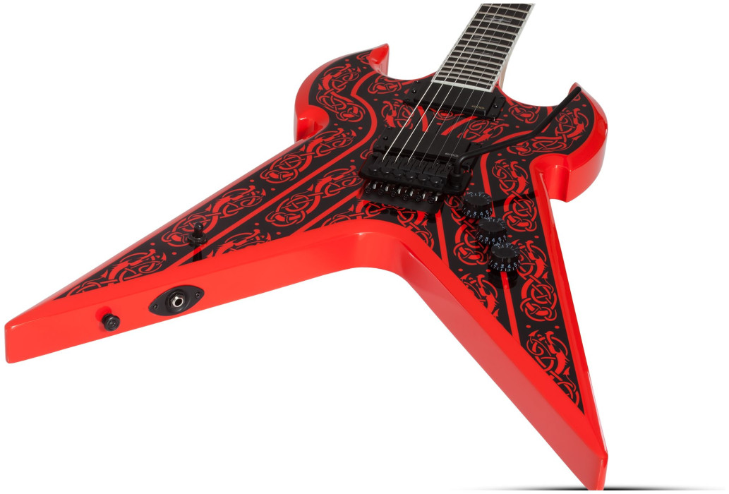 Hlavní obrázek Hard&heavy SCHECTER Wylde Audio Warhammer FR Norse Dragon Pinstripe - Red