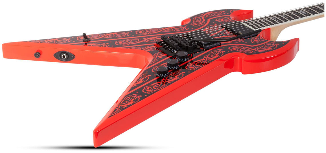 Hlavní obrázek Hard&heavy SCHECTER Wylde Audio Warhammer FR Norse Dragon Pinstripe - Red