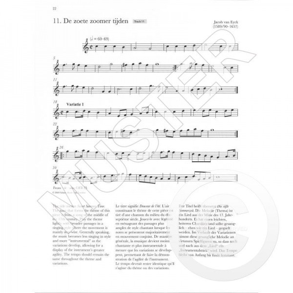 Hlavní obrázek Zpěvníky a učebnice PUBLIKACE Baroque Recorder Anthology 1 + CD
