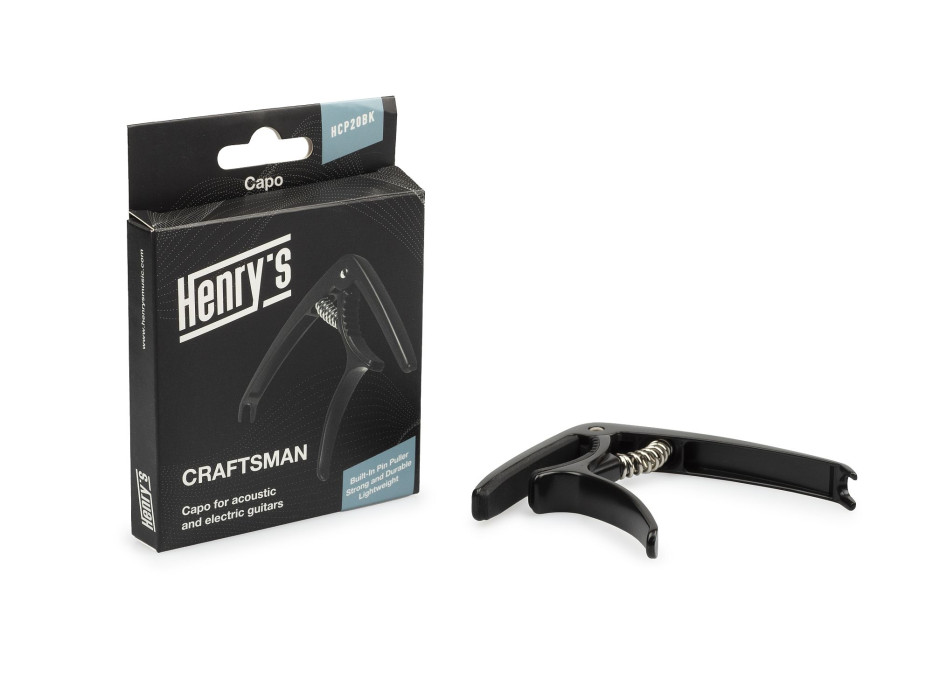 Hlavní obrázek Kapodastry pro akustické a elektrické kytary HENRY’S Craftsman HCP20 - Black