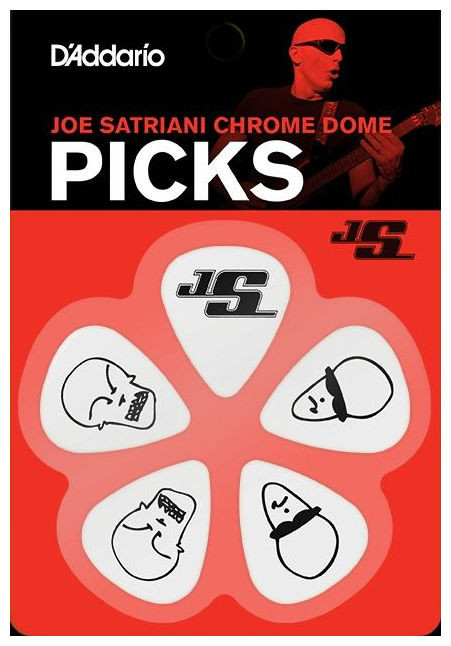 Hlavní obrázek Tvrdost 1.0 D'ADDARIO 1CWH6-10JS Joe Satriani Signature Guitar Picks, White - 10 ks