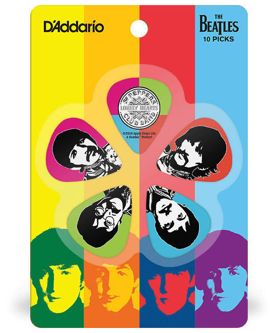 Hlavní obrázek Tvrdost do 0.70 D'ADDARIO 1CWH2-10B6 The Beatles Sgt. Pepper's Lonely Hearts Club Band 50th Anniversary Guitar Picks - 10 ks