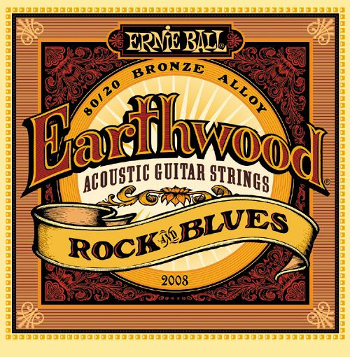 Hlavní obrázek Tvrdost .010 ERNIE BALL P02008 Earthwood 80/20 Bronze Rock and Blues - .010 - .052