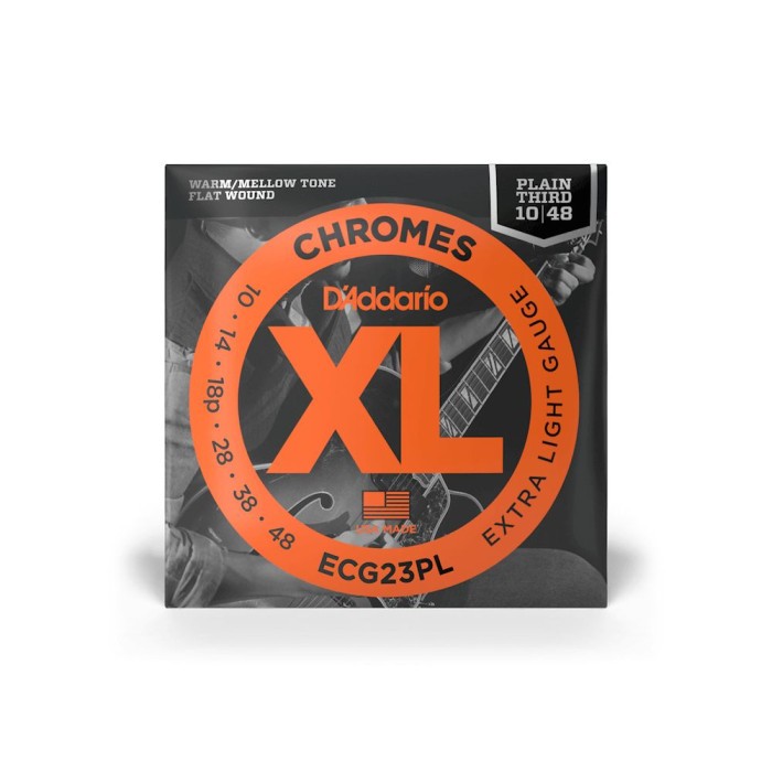Hlavní obrázek Tvrdost .010 D'ADDARIO ECG23PL Extra Light, Plain Third, XL Chromes 10-48