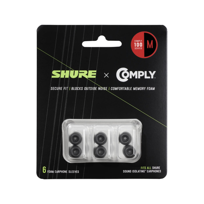 Hlavní obrázek Náhradní náušníky pro sluchátka SHURE EACYF1-6M (3 páry - Medium)