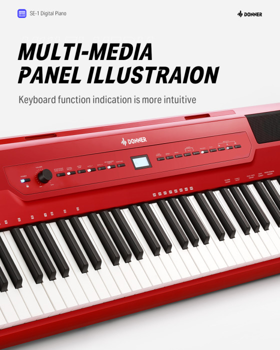 Hlavní obrázek Stage piana DONNER SE-1 - Red