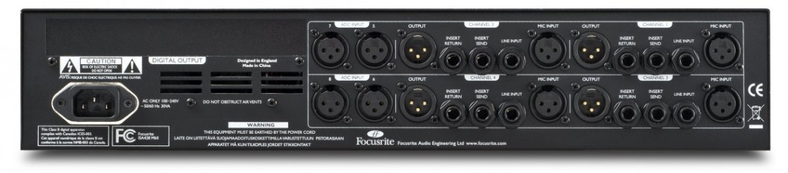 Hlavní obrázek Mikrofonní a linkové předzesilovače FOCUSRITE PRO ISA428 MK2