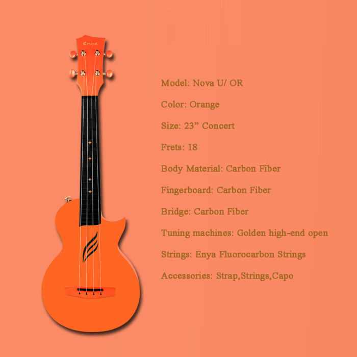 Hlavní obrázek Ukulele ENYA MUSIC Nova U Concert - Orange