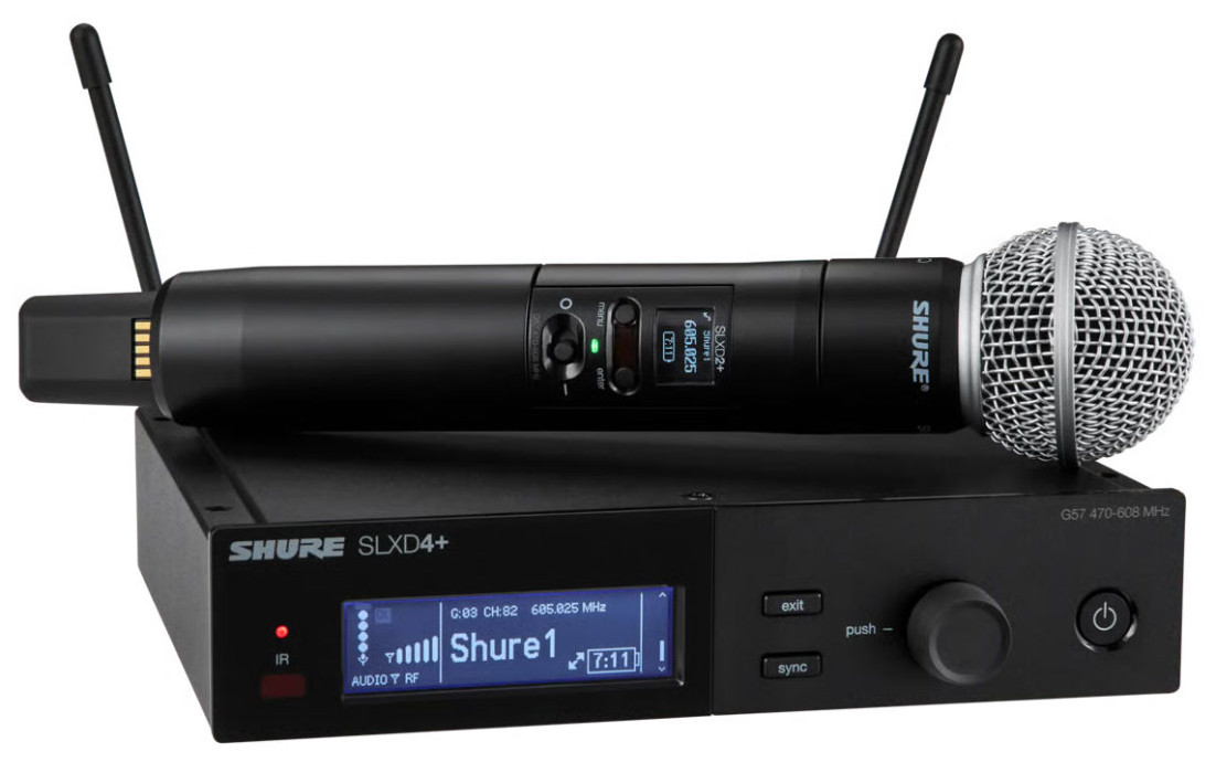 Hlavní obrázek S ručním mikrofonem SHURE SLXD24+E/58-G65