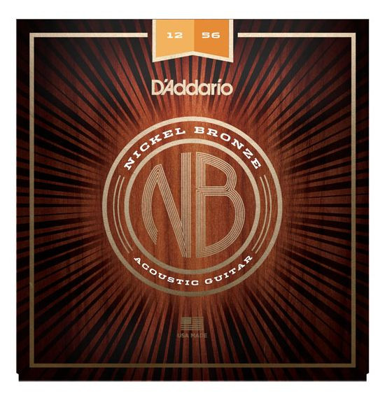 Hlavní obrázek Tvrdost .012 D'ADDARIO NB1256 Nickel Bronze Acoustic Light Top / Medium Bottom