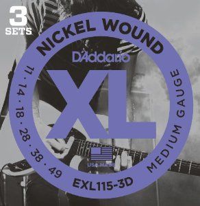 Hlavní obrázek Tvrdost .011 D'ADDARIO EXL115-3D Blues/Jazz Rock - .011 - .049