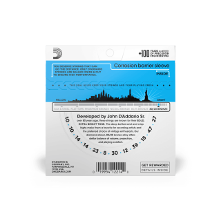 Hlavní obrázek Pro dvanáctistrunnou kytaru D'ADDARIO EJ36 80/20 Bronze 12 Light - .010 - .047