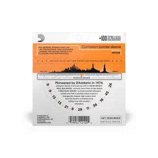 Hlavní obrázek Pro dvanáctistrunnou kytaru D'ADDARIO EJ41 Phosphor Bronze 12 Extra Light - .009 - .045