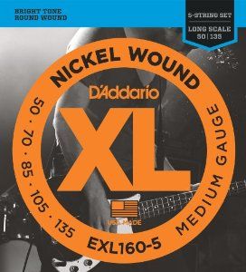 Hlavní obrázek Tvrdost .050 D'ADDARIO EXL160-5 Medium - .050 - .135