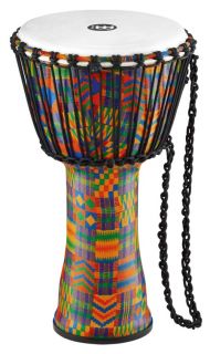Hlavní obrázek Djembes MEINL PADJ2-M-F Rope Tuned Travel Series Djembe 10” - Kenyan Quilt