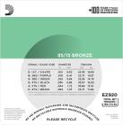 Galerijní obrázek č.1 Tvrdost .012 D'ADDARIO EZ920 80/15 Bronze Mid Light - .012 - .054