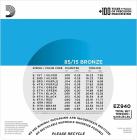 Galerijní obrázek č.1 Pro dvanáctistrunnou kytaru D'ADDARIO EZ940 80/15 Bronze Light - .010 - .050