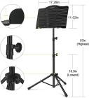 Galerijní obrázek č.1 Notové stojany DONNER DMS-1 Music Stand With Light - Black