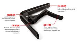 Galerijní obrázek č.3 Kapodastry pro akustické a elektrické kytary DUNLOP 63CBKC Trigger Fly Capo Celtic Knot Edition Curved - Black